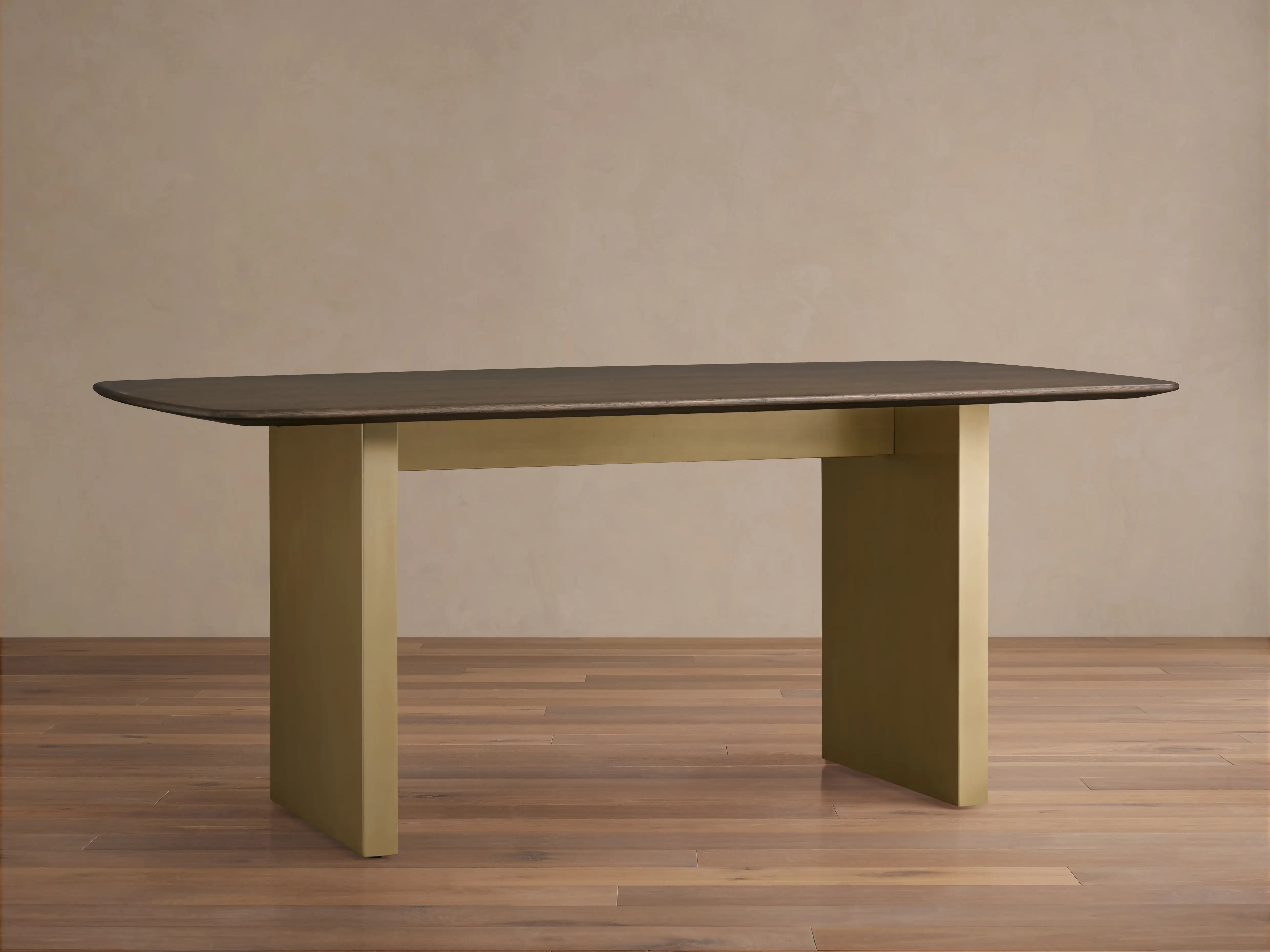 Saint Germain Rectangular Wood Dining Table with Clement Base