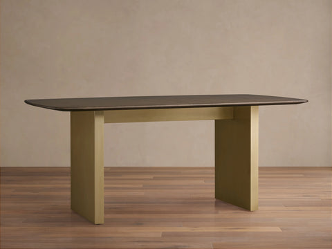 Saint Germain Rectangular Wood Dining Table with Clement Base