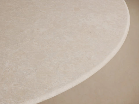 Saint Germain Round Marble Top Dining Table with Rennes Base