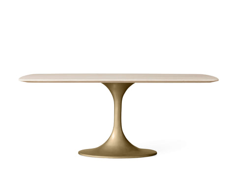 Saint Germain Stone Dining Table with Launette Base