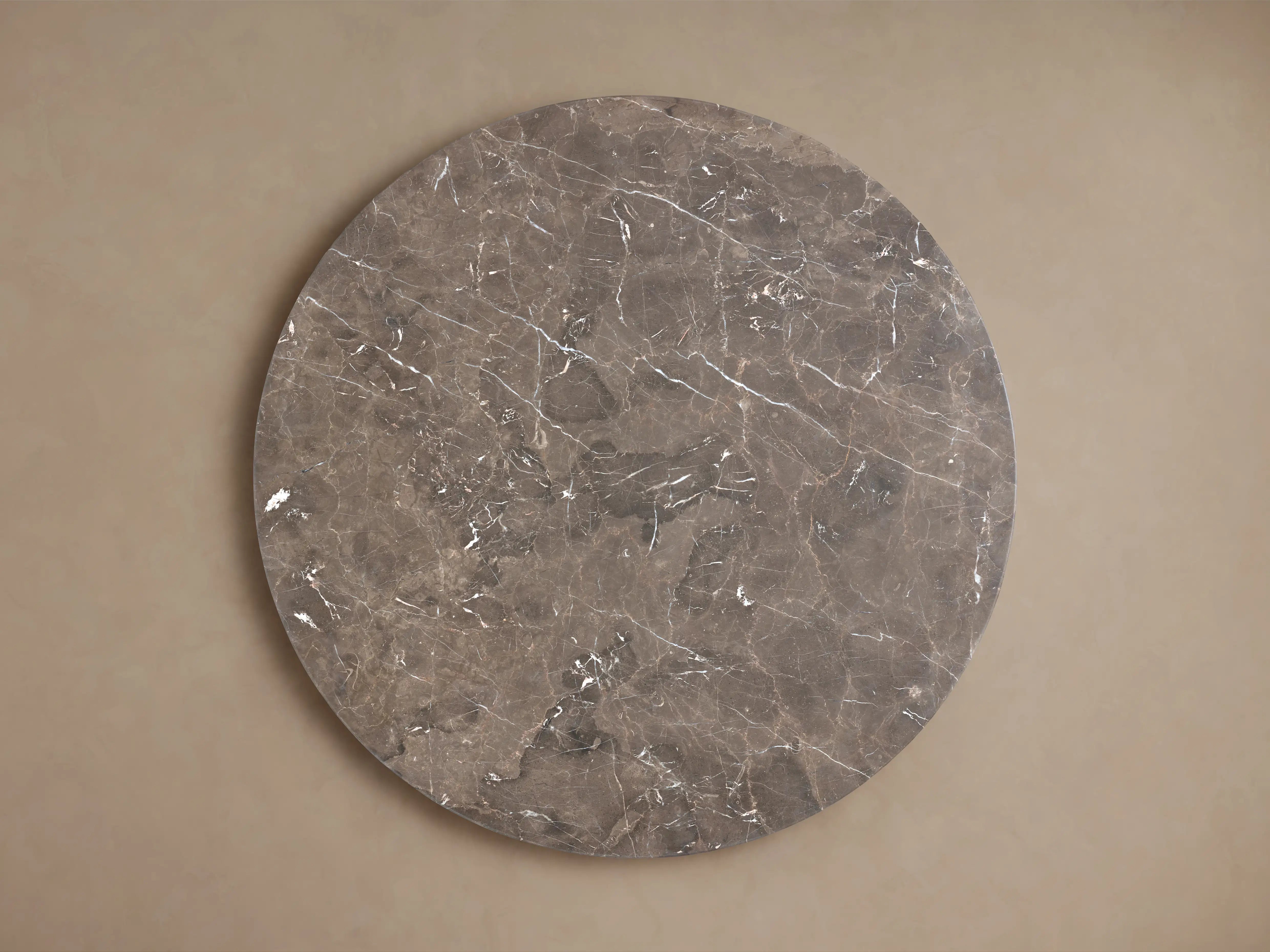 Saint Germain Round Marble Top Dining Table with Rennes Base