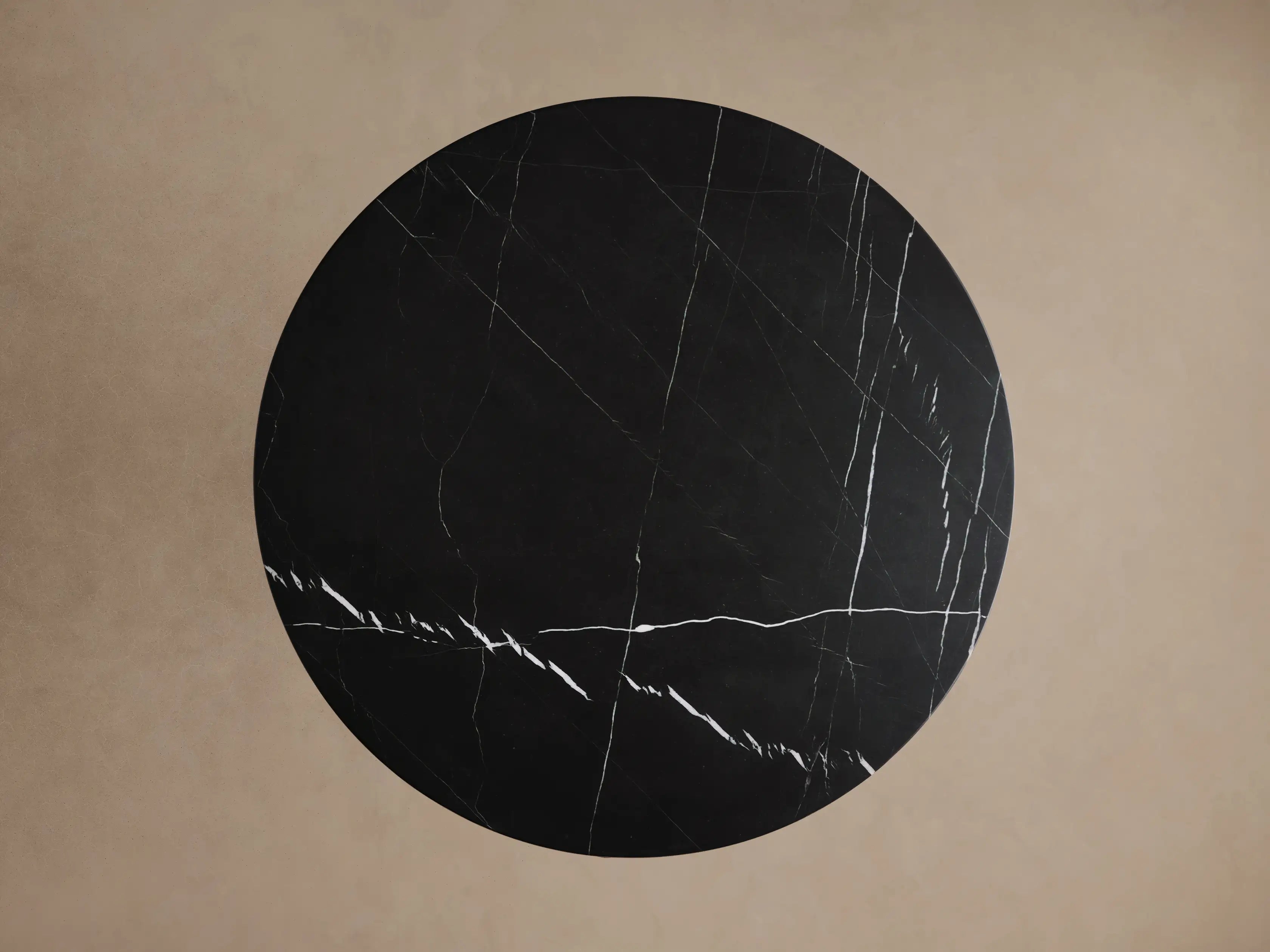 Hemmings Bistro Table Solid Stone Round Modern Minimalist Dining