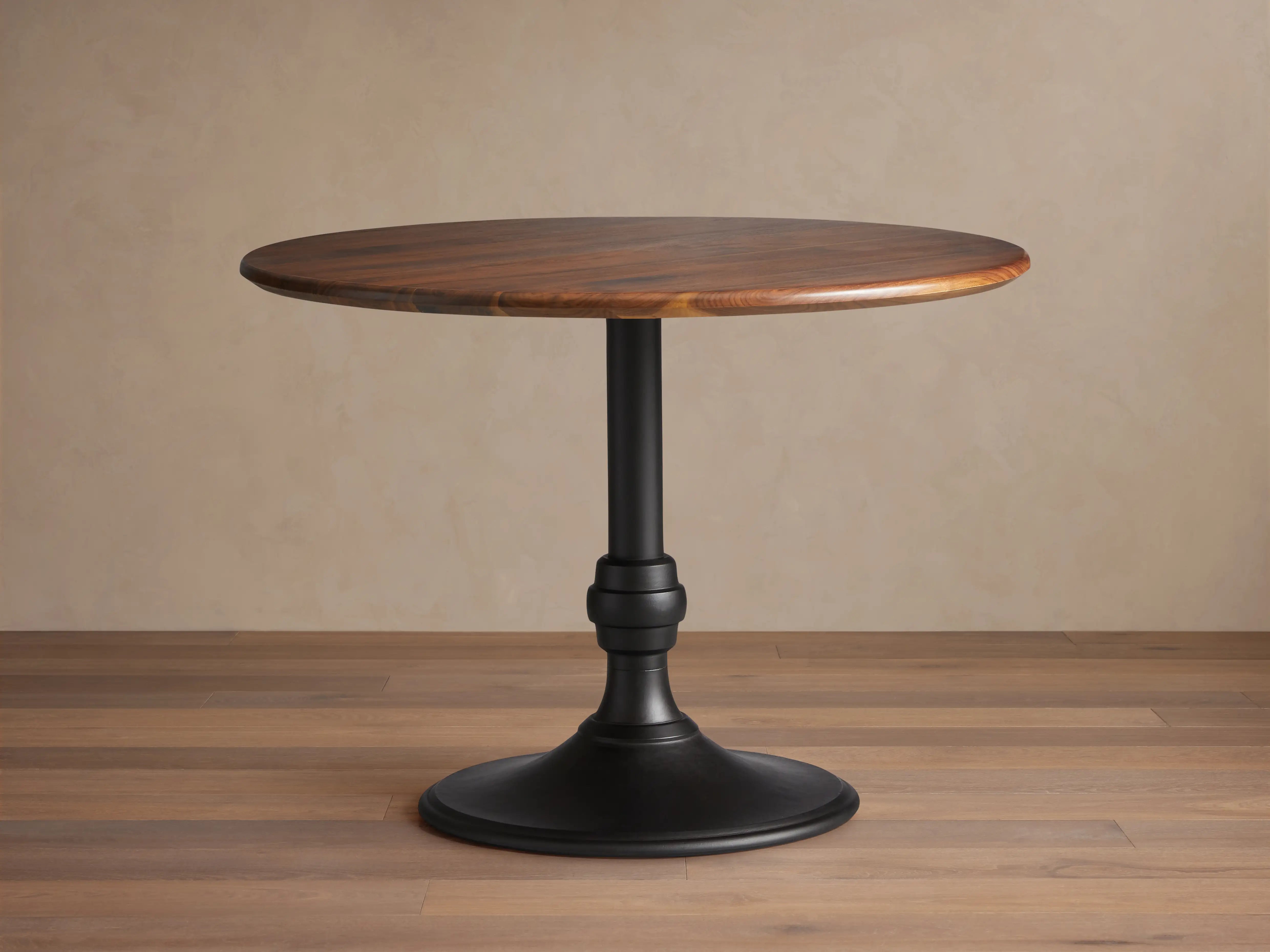 Jacob Round Wood Bistro Table with Wade Base