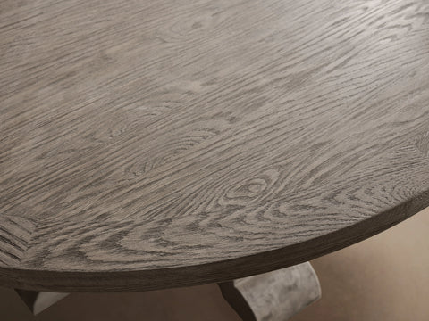 Kensington Round Dining Table Solid Oak Wood Artisanal Vintage Inspired Dining