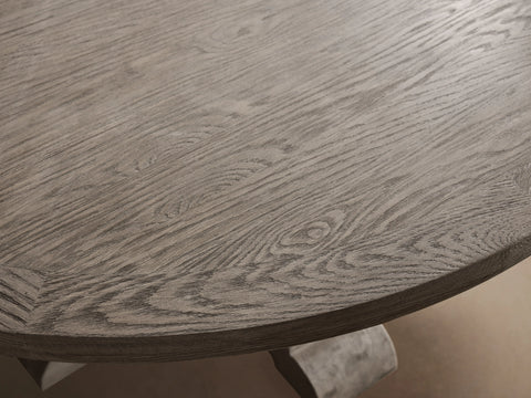 Kensington Round Dining Table Solid Oak Wood Artisanal Vintage Inspired Dining