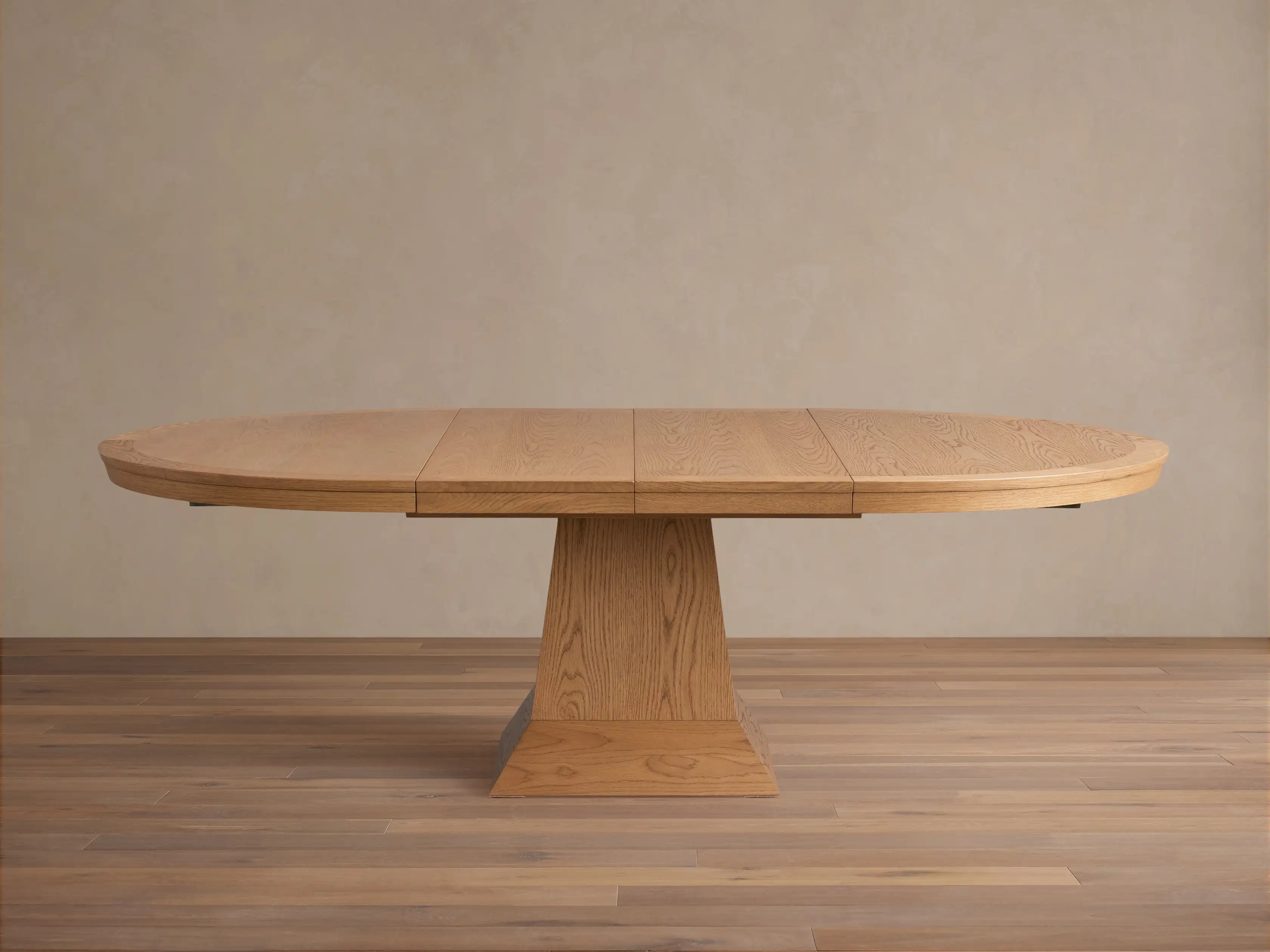 Leighton Extension Dining Table Oak Wood Rectangular Transitional Handcrafted