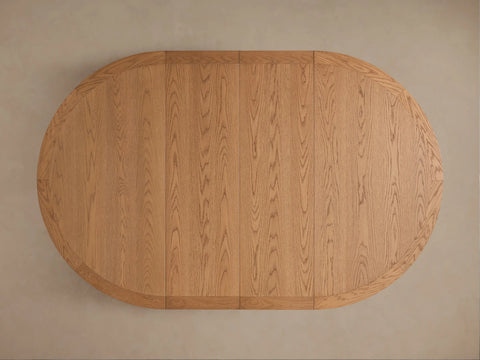 Leighton Extension Dining Table Oak Wood Rectangular Transitional Handcrafted