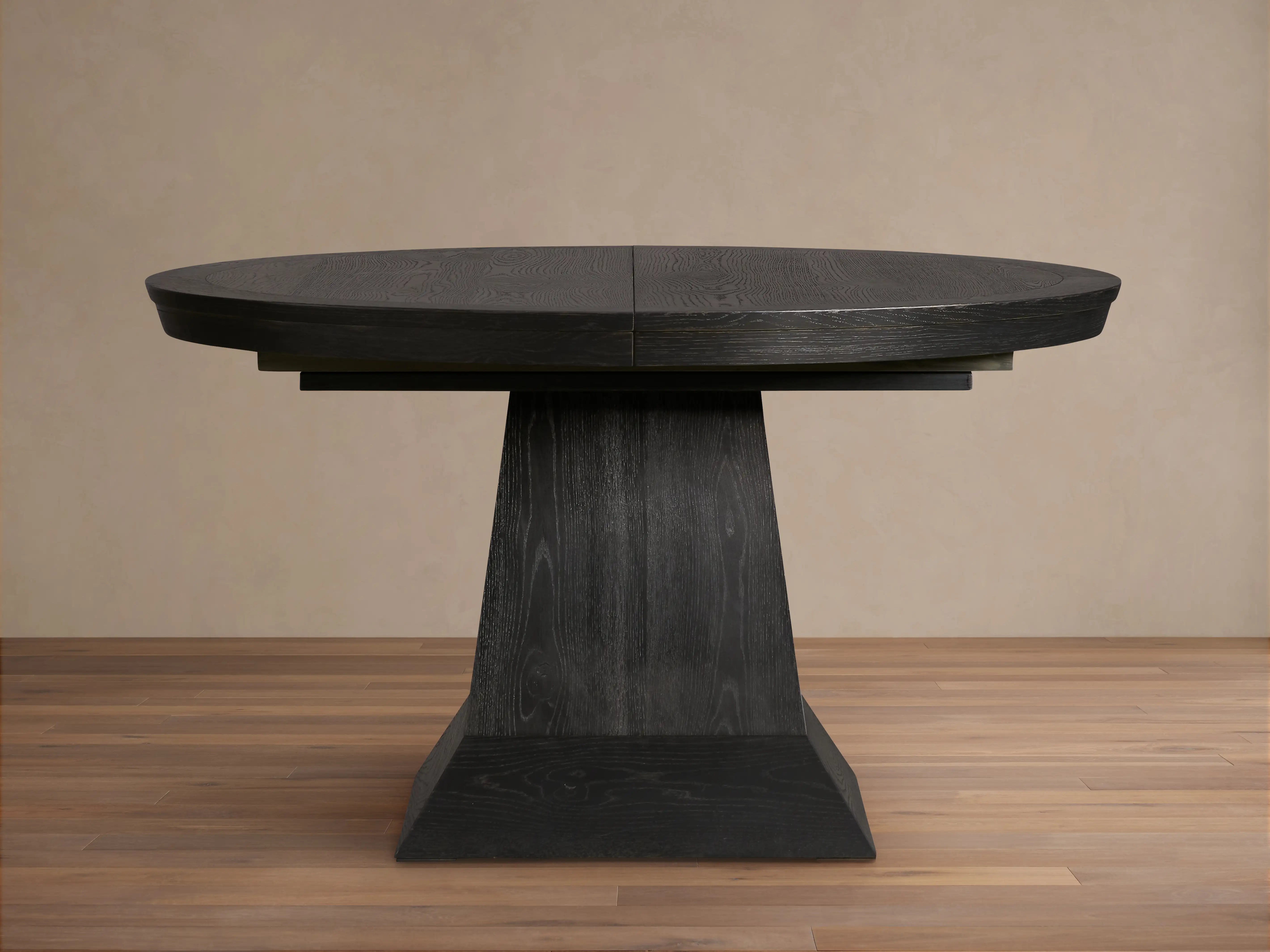 Leighton Extension Dining Table Oak Wood Rectangular Transitional Handcrafted