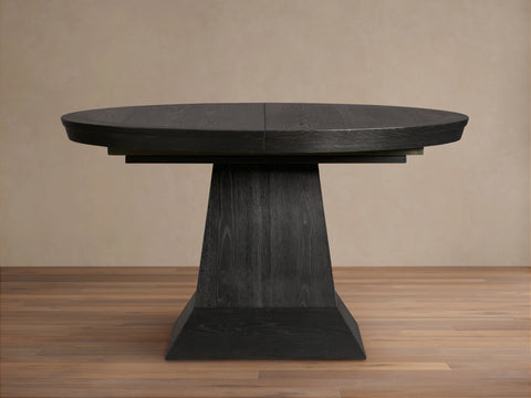 Leighton Extension Dining Table Oak Wood Rectangular Transitional Handcrafted