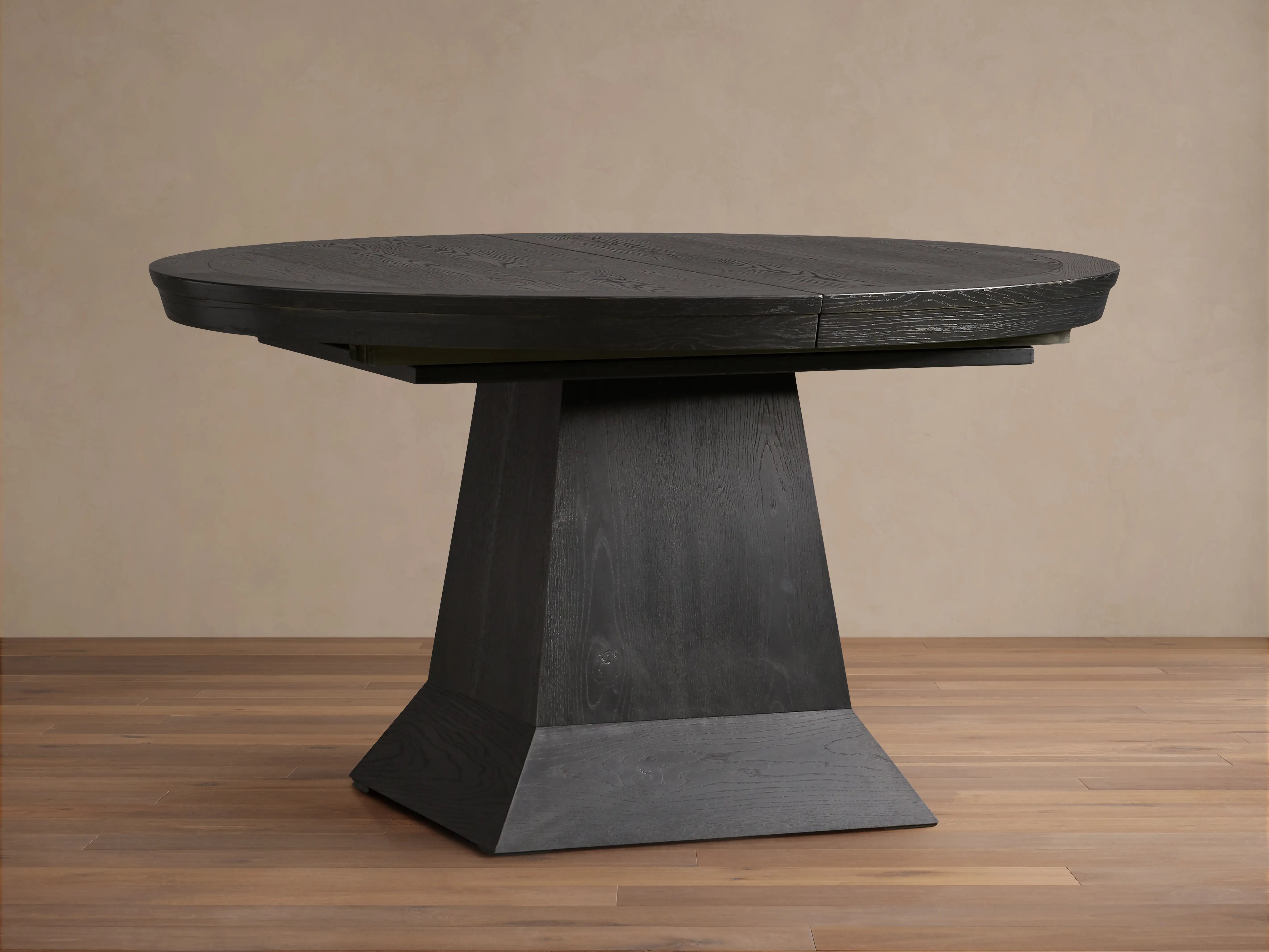 Leighton Extension Dining Table Oak Wood Rectangular Transitional Handcrafted