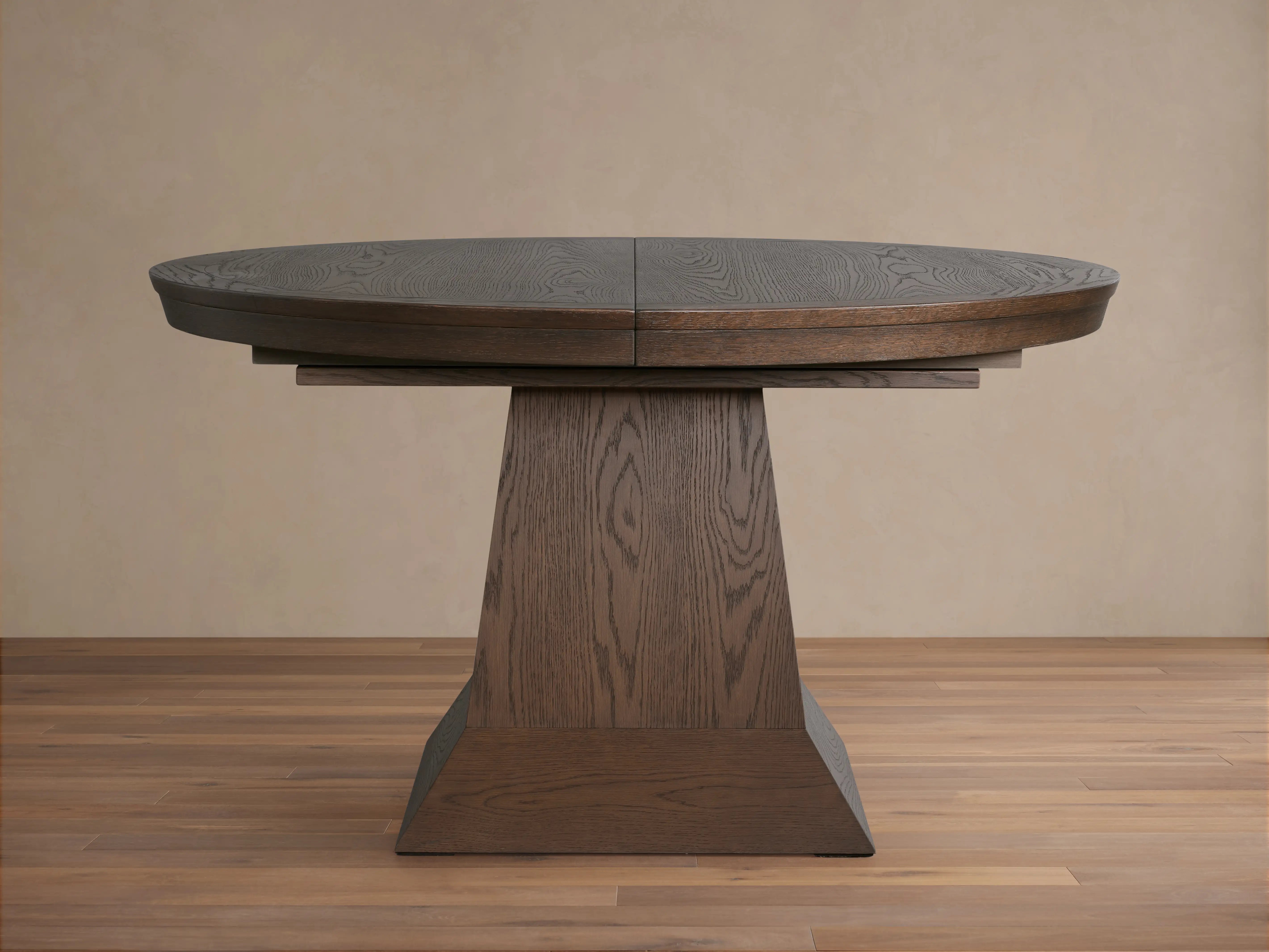 Leighton Extension Dining Table Oak Wood Rectangular Transitional Handcrafted