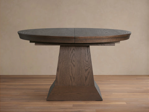 Leighton Extension Dining Table Oak Wood Rectangular Transitional Handcrafted