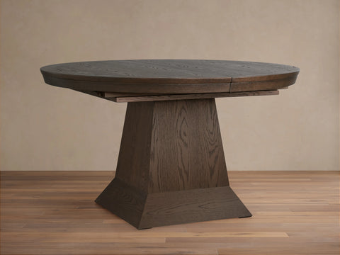 Leighton Extension Dining Table Oak Wood Rectangular Transitional Handcrafted