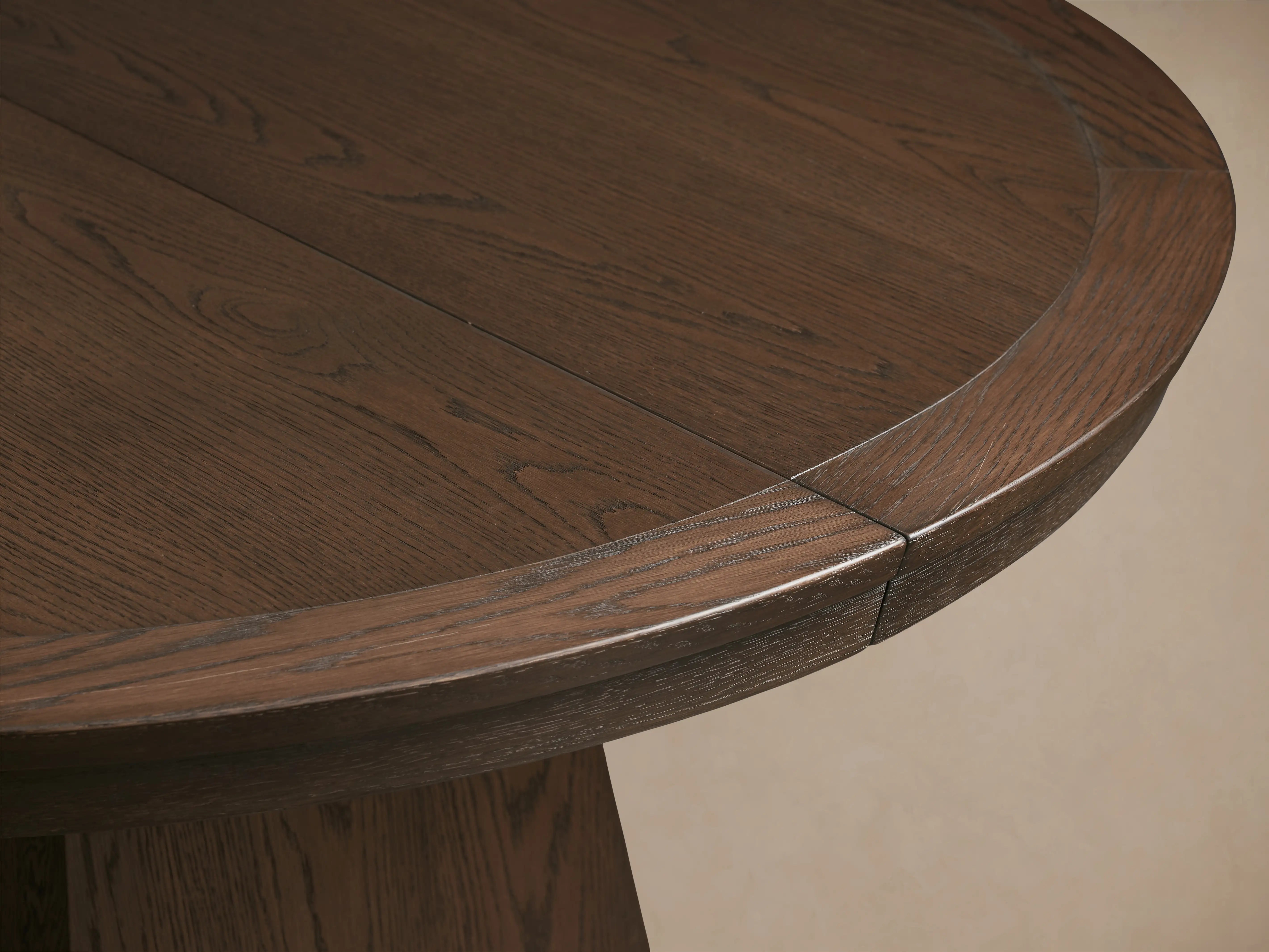 Leighton Extension Dining Table Oak Wood Rectangular Transitional Handcrafted