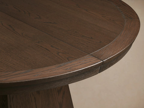 Leighton Extension Dining Table Oak Wood Rectangular Transitional Handcrafted