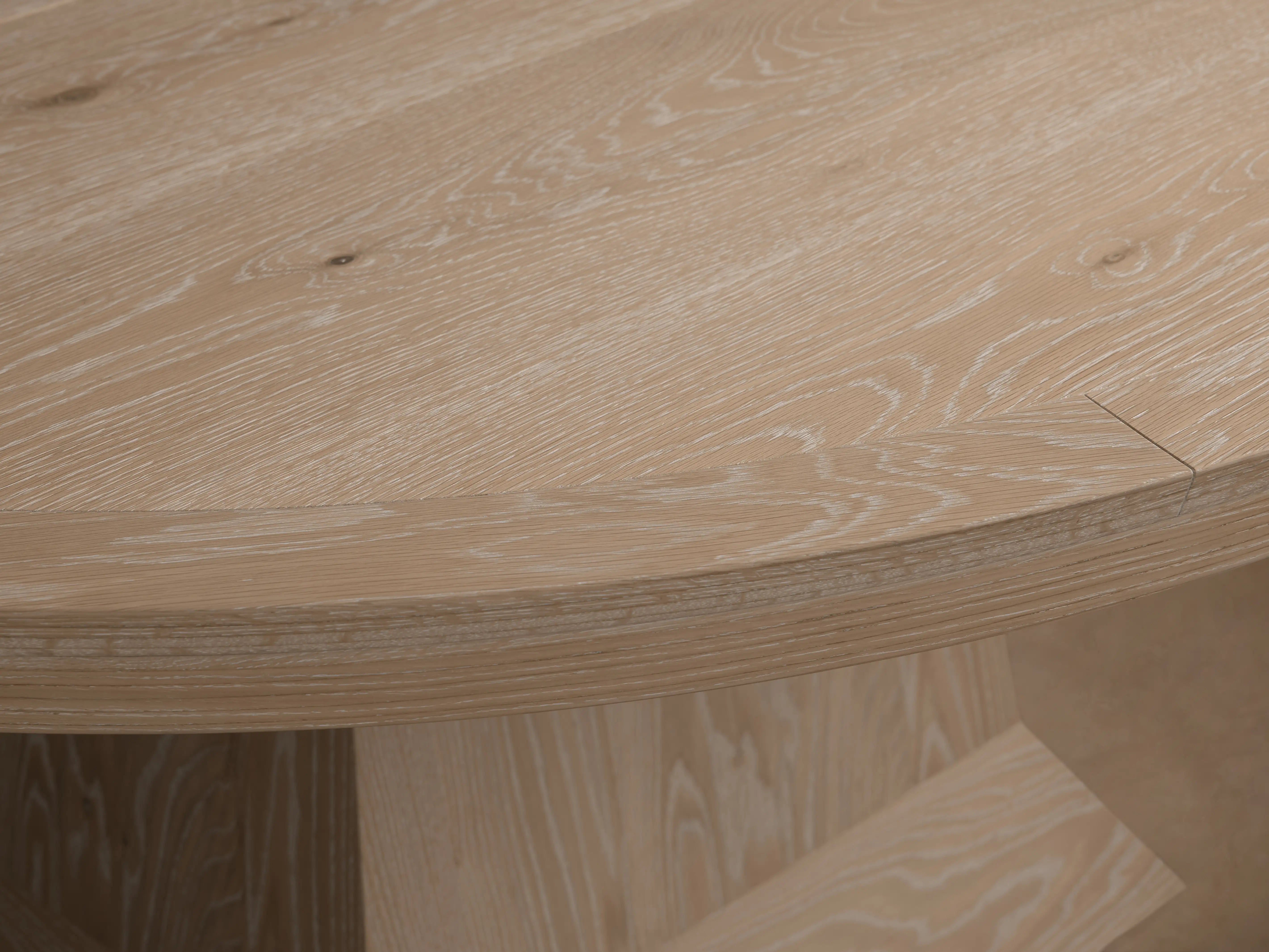 Leighton Extension Dining Table Oak Wood Rectangular Transitional Handcrafted