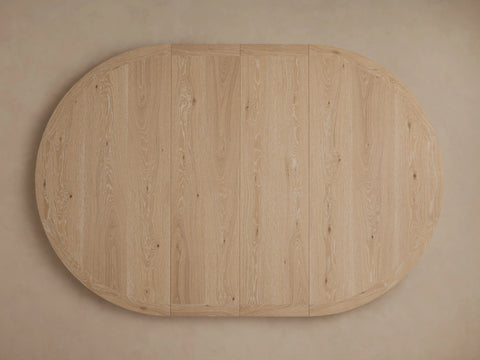 Leighton Extension Dining Table Oak Wood Rectangular Transitional Handcrafted