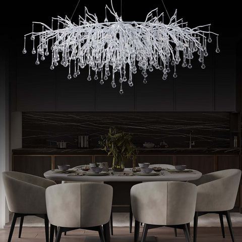 Housegent Modern Crystal Small Raindrop Chandelier