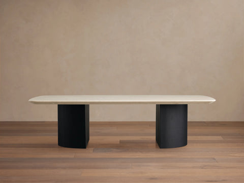 San Germani 72" Stone Coffee Table with Dauphine Metal Base