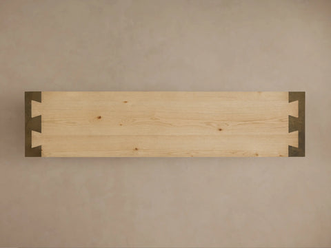 Telluride Oak Console Table with Oxidized Steel Legs Rustic Living Room Furniture