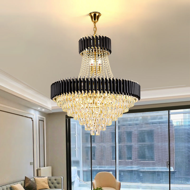 Housegent Bobon Crystal Modern Luxury Crystal Multilayer Chandelier