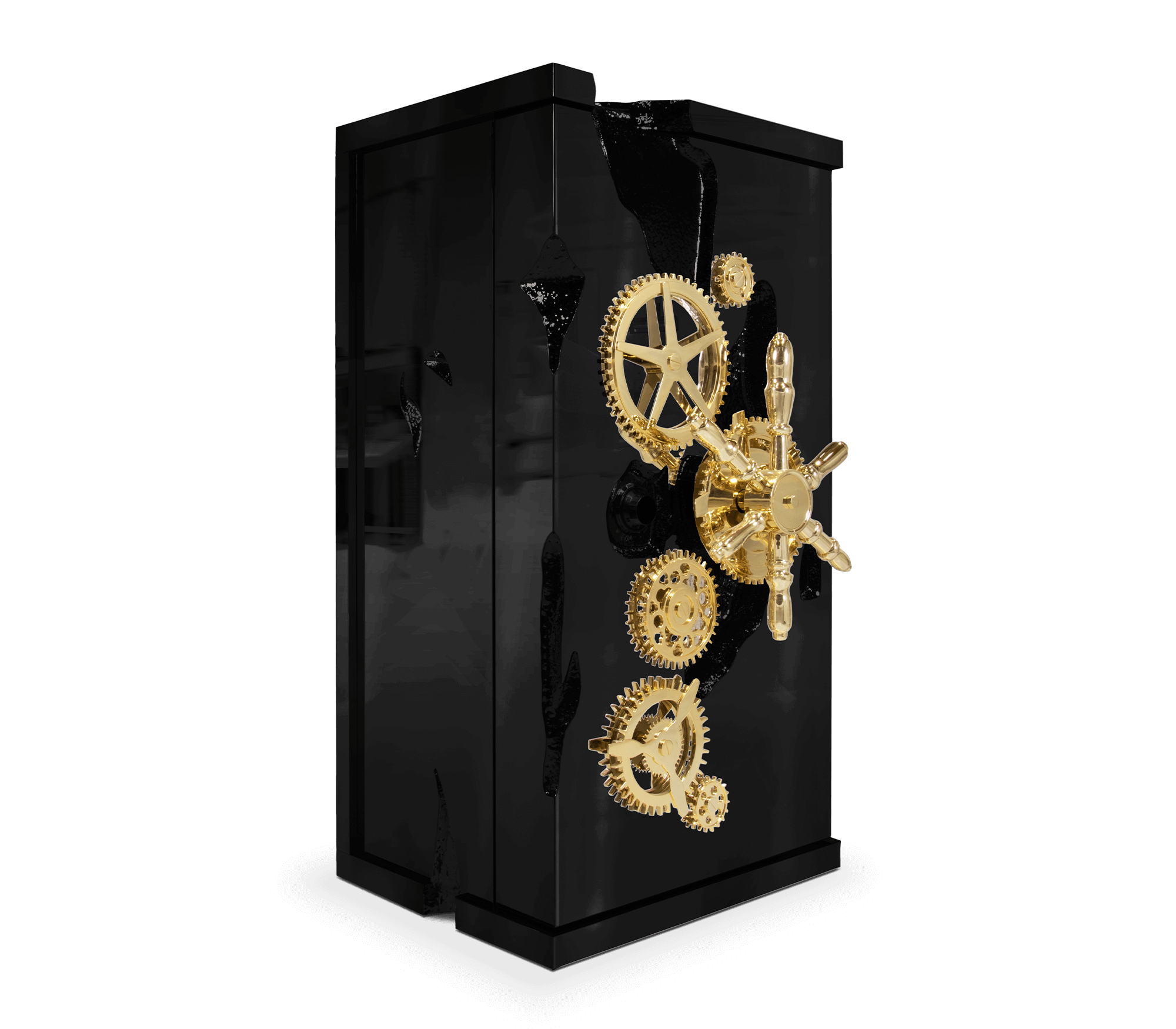 Collectible Vault Safe with Gold-Plated Finish and Secret