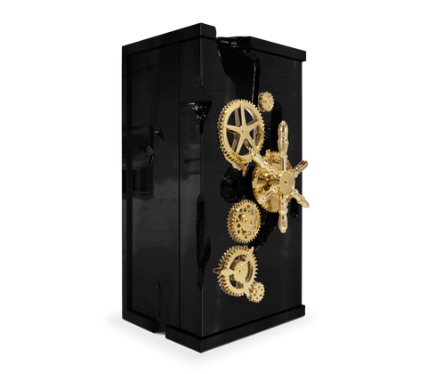 Collectible Vault Safe with Gold-Plated Finish and Secret