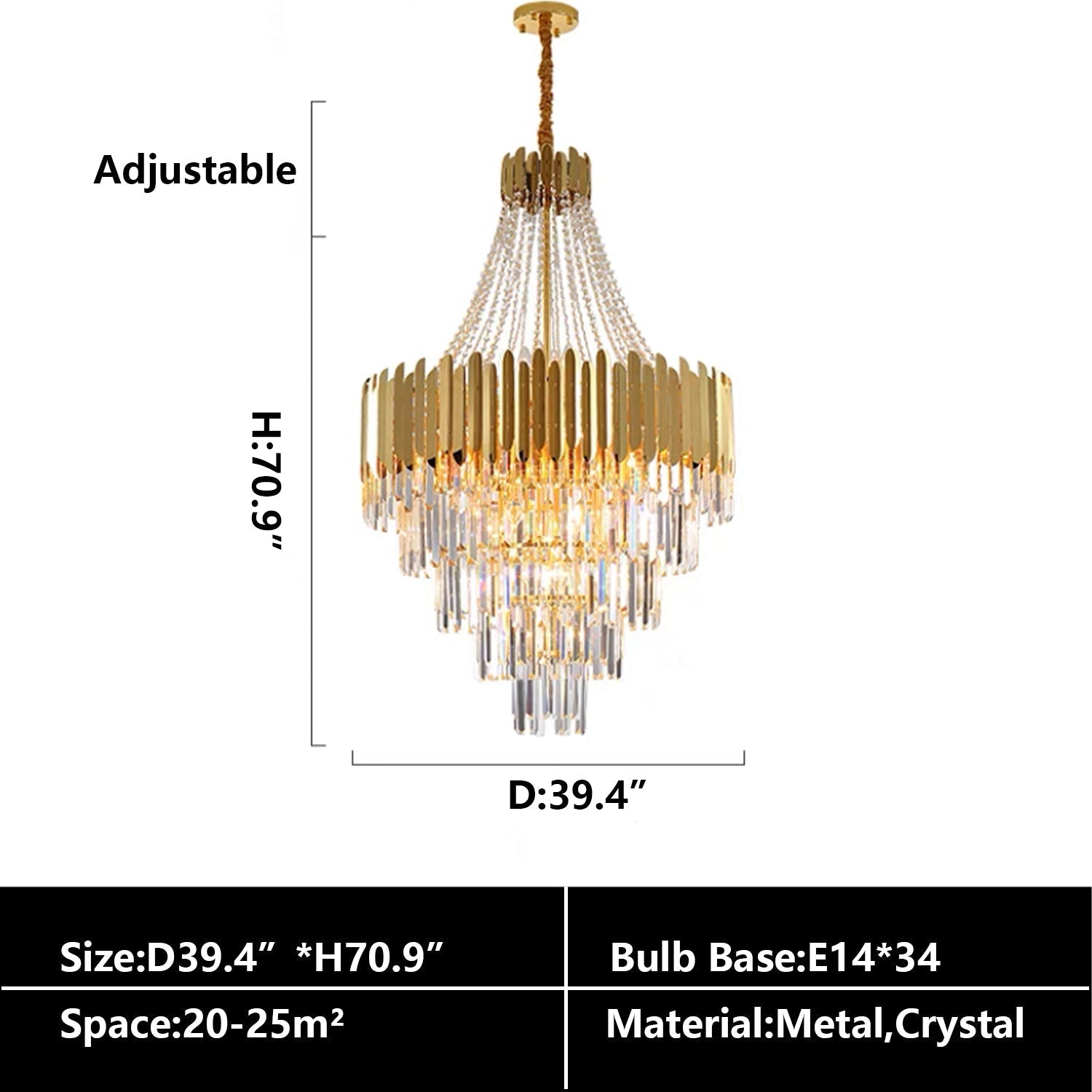 Extra Large Gold Luxury Crystal Chandelier Modern Art Designer Crystal Light For Living Room/Foyer