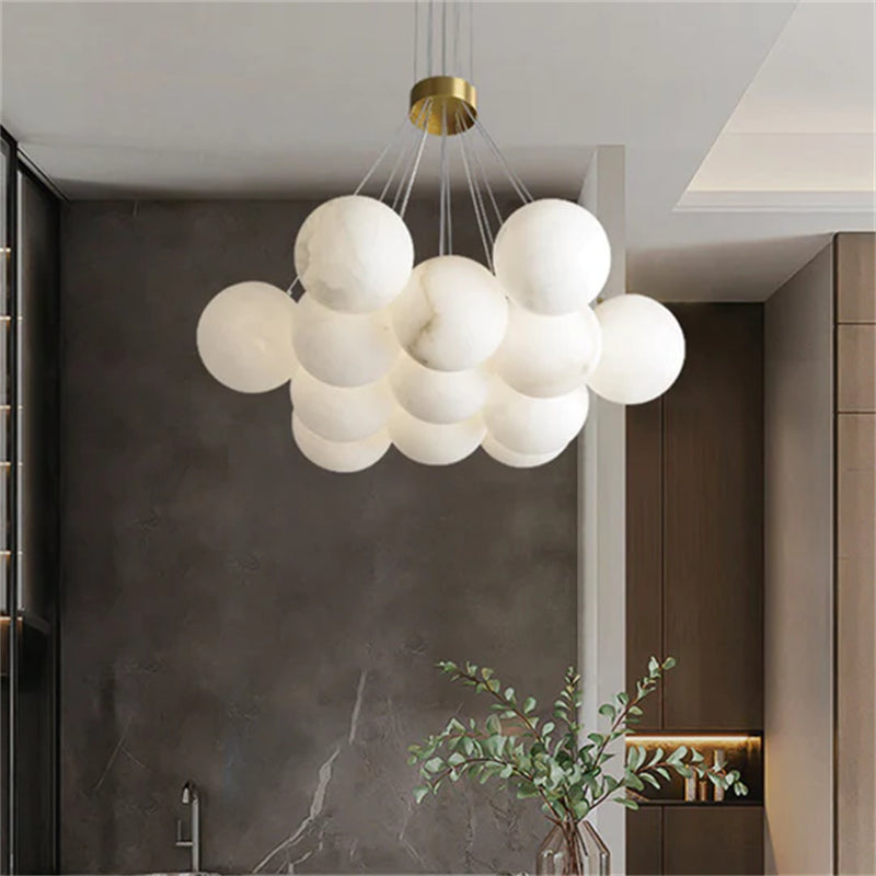 Mancy Modern Creative Alabaster  ball chandelier