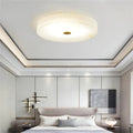 Housegent Modern Luxury Alabaster Flush Mounted Round Chandelier