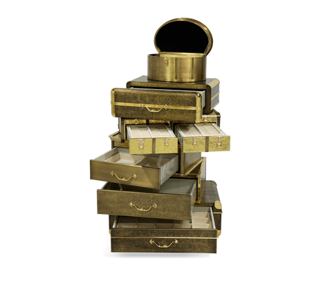 Champagne Gold Vault Safe with High-Security Storage and