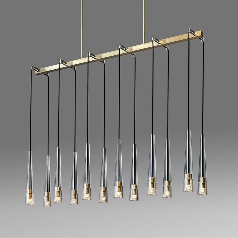 Housegent Apoli Linear Crystal Shades Chandelier Pendant Light