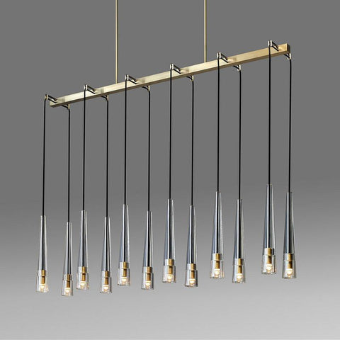 Housegent Apoli Linear Crystal Shades Chandelier Pendant Light