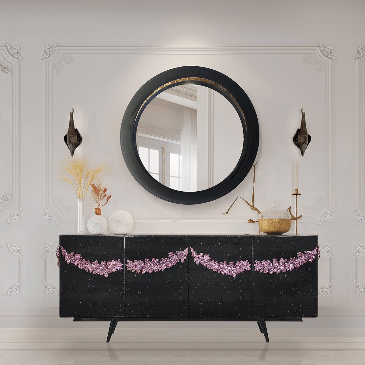 Black Sideboard Buffet Cabinet