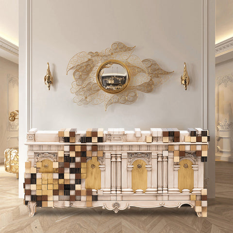 Mirrored Sideboard Buffet Cabinet