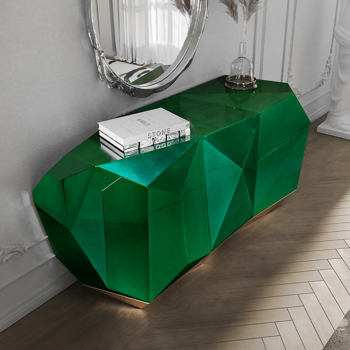 Emerald Green Sideboard Cabinet