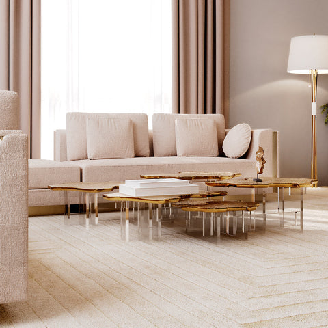 Brass Sculptural Form Coffee Table