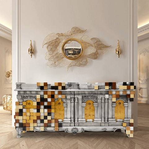 Mirrored Sideboard Buffet Cabinet