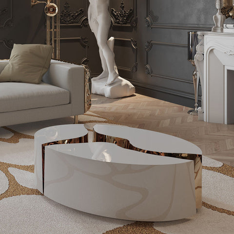 Brass Sculptural Form Dining Table