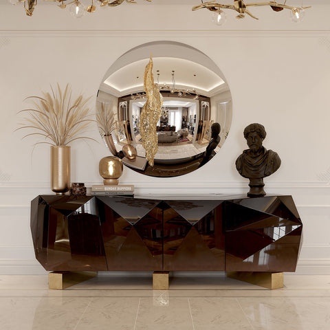 Hidden Storage Faceted Design Sideboard