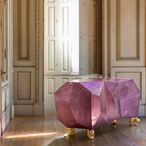 Diamond-Inspired Sideboard Cabinet