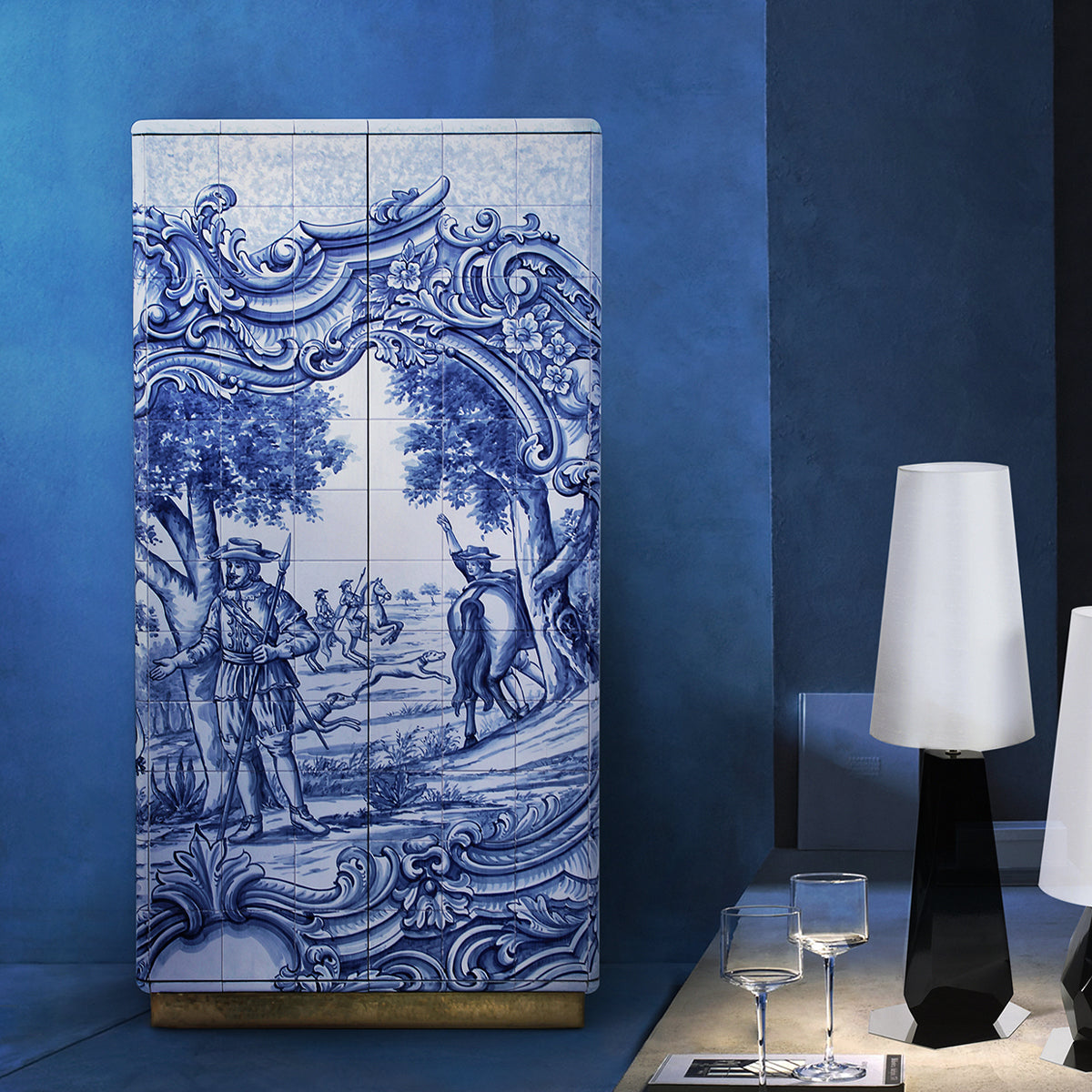 Glass Display Cabinet for Living Room