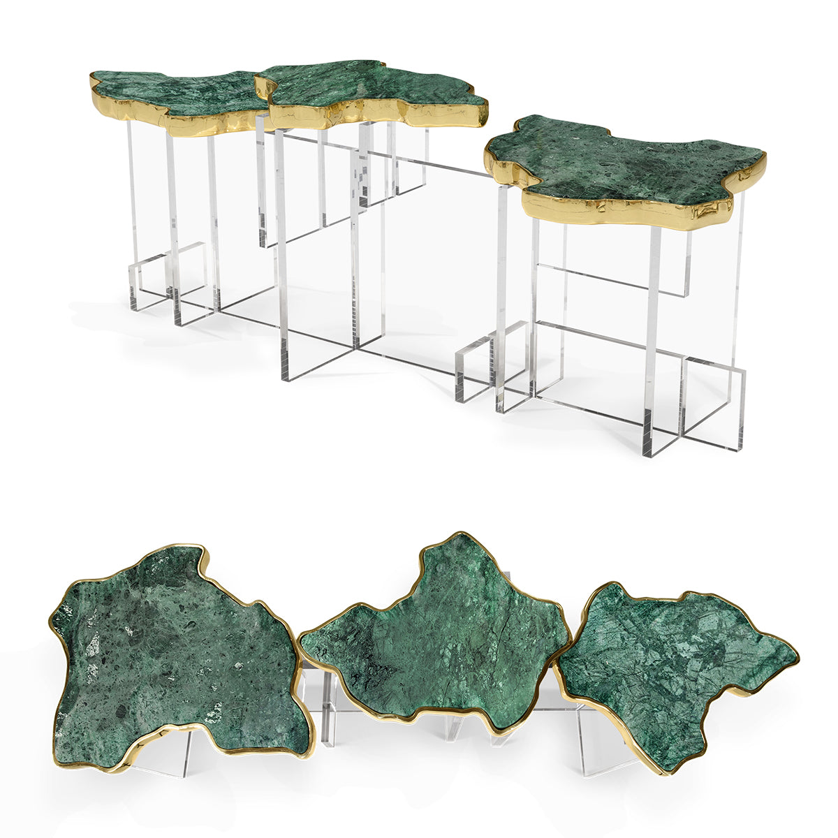 Brass Sculptural Form Coffee Table