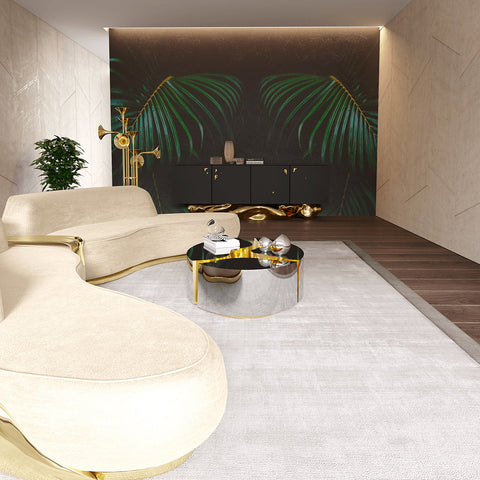 Brass Sculptural Form Dining Table