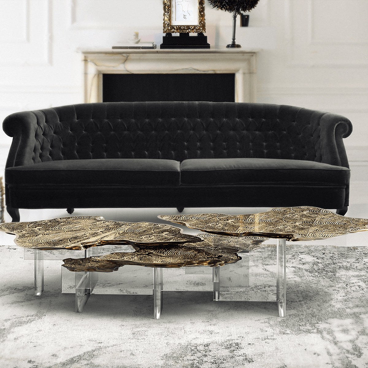 Brass Sculptural Form Coffee Table