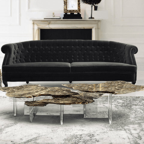 Brass Sculptural Form Coffee Table