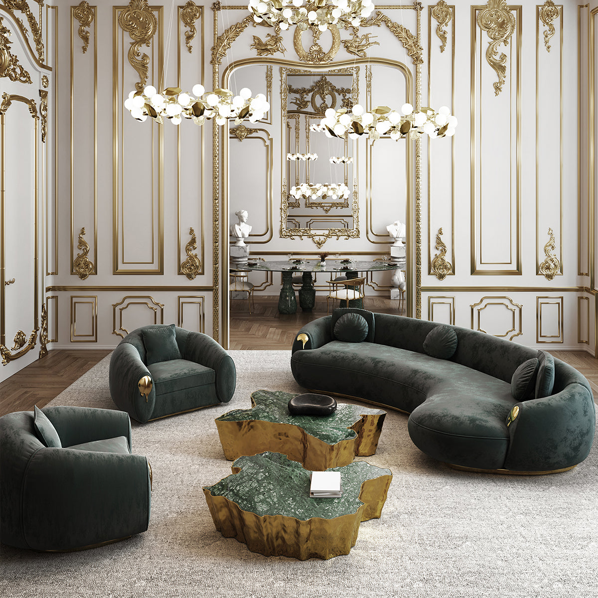 Brass Sculptural Form Coffee Table