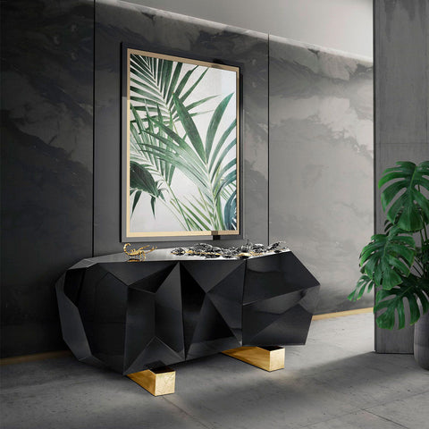 Diamond-Inspired Sideboard Buffet Cabinet