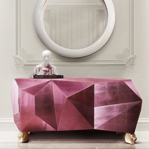 Diamond-Inspired Sideboard Cabinet