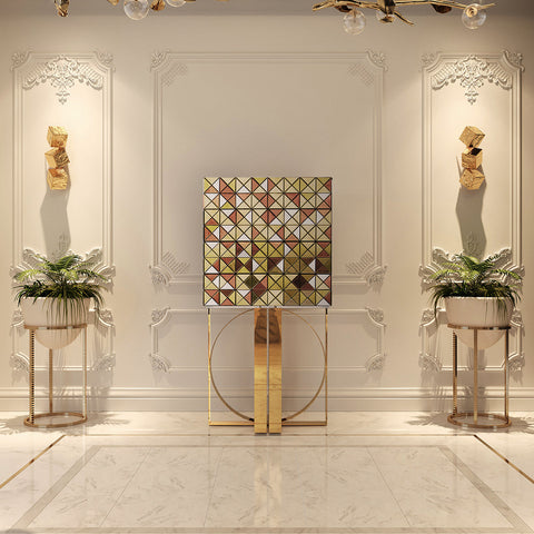 Mirrored Lacquer Black Bar Cabinet